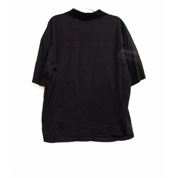 Dockers Black & Grey Striped Short Sleeve Polo Shirt Size XL - Picture 5 of 8